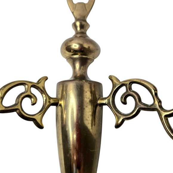Solid Brass Double Arm Candle Wall Sconces, Set Of 2.